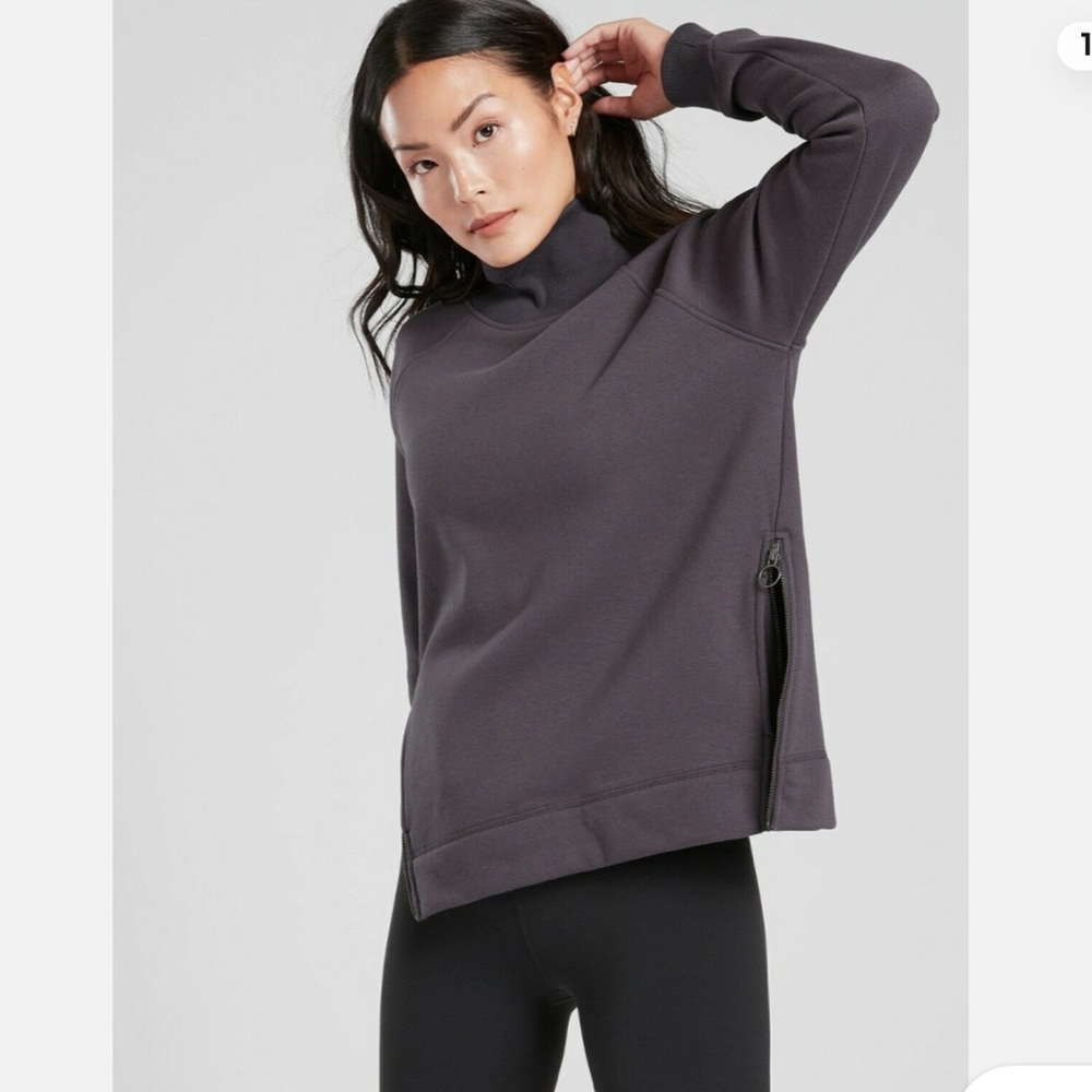 Athleta Purple High-Neck Pullover